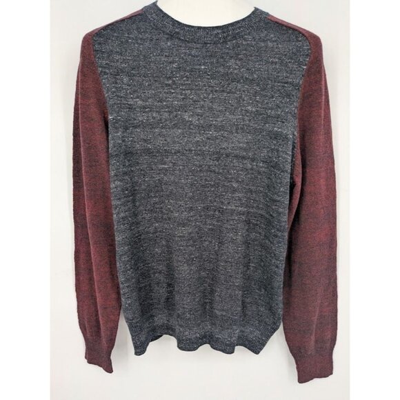 Lucky Brand Colorblock Knit Sweater Men Size M Marled Pullover Soft Office Cozy - Picture 4 of 7